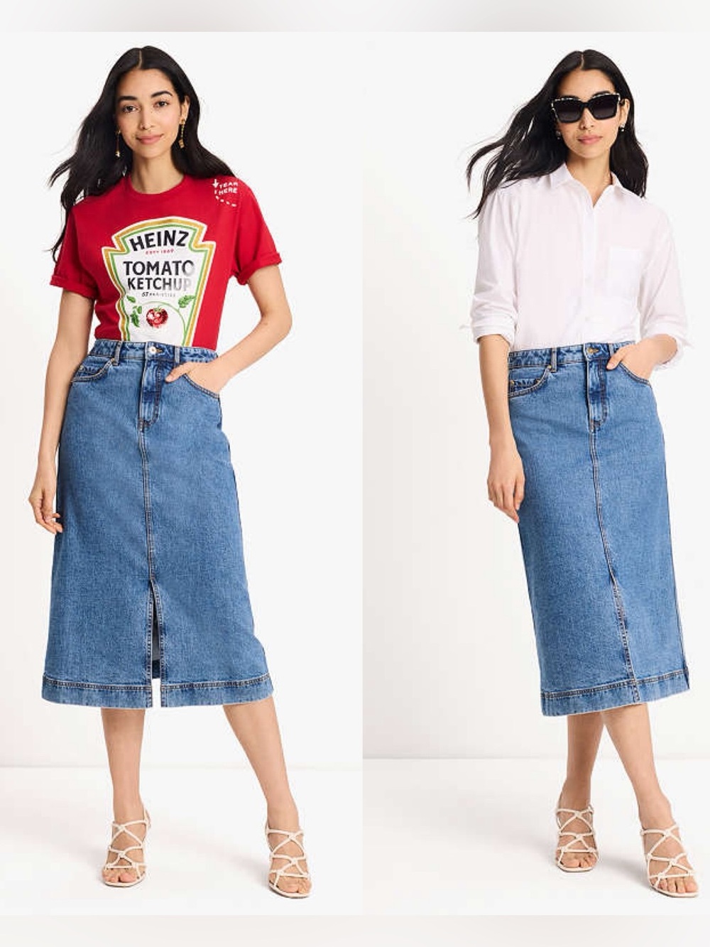 NWT Kate Spade ♠️ Denim Midi Skirt In Cosmic Wash